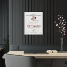Load image into Gallery viewer, Saint Amour Wine Label Print on Acrylic Panel 16x20