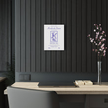 Load image into Gallery viewer, Moulin Des Dames Wine Label Print on Acrylic Panel 11x14 hung