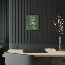 Load image into Gallery viewer, Moulin St Michel Olive Oil Label Print on Acrylic Panel 11x14 hung