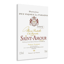 Load image into Gallery viewer, Wine Lover Gift Idea - Saint Amour Wine Label Print on Acrylic Panel