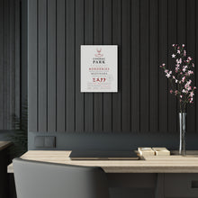 Load image into Gallery viewer, Cognac Park Mizunara Label Print on Acrylic Panel 11x14 hung