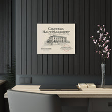 Load image into Gallery viewer, Chateau Haut-Marbuzet Wine Label Print on Acrylic Panel 20x16 hung