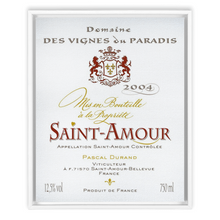 Load image into Gallery viewer, Wine Label Themed Artwork - Saint Amour Wine Label Print on Canvas in a Floating Frame