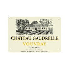 Load image into Gallery viewer, Wine Label Themed Decor - Chateau Gaudrelle Wine Label Print on Metal Plate 8" x 12" Made in the USA