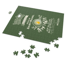 Load image into Gallery viewer, Kitchen Themed Jigsaw Puzzles - Moulin Saint Michel Olive Oil Label Print on 252 or 500 Pieces Puzzle - Made in America