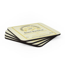 Load image into Gallery viewer, Wine Label Themed Gifts - Chateau Chambert-Marbuzet bottle Label Corkwood Coaster Set of 4
