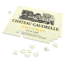 Load image into Gallery viewer, Wine Label Themed Jigsaw Puzzles - Chateau Gaudrelle Label Print on 252 or 500 Pieces Puzzle - Made in America