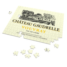 Load image into Gallery viewer, Wine Label Themed Jigsaw Puzzles - Chateau Gaudrelle Label Print on 252 or 500 Pieces Puzzle - Made in America