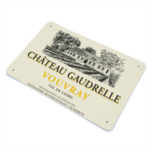 Load image into Gallery viewer, Wine Label Themed Decor - Chateau Gaudrelle Wine Label Print on Metal Plate 8" x 12" Made in the USA