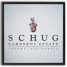 Load image into Gallery viewer, Wine Label Themed Artwork - Schug Carneros Estate Print on Canvas in a Floating Frame
