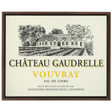 Load image into Gallery viewer, Wine Label Themed Artwork - Chateau Gaudrelle Wine Label Print on Canvas in a Floating Frame