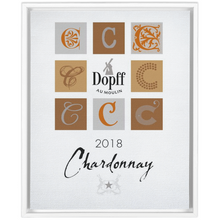 Load image into Gallery viewer, Wine Themed Artwork - Chardonnay D'Alsace - Dopff au Moulin Label Print on Canvas in a Floating Frame