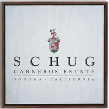 Load image into Gallery viewer, Wine Label Themed Artwork - Schug Carneros Estate Print on Canvas in a Floating Frame
