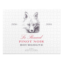 Load image into Gallery viewer, Wine Label Themed Jigsaw Puzzles - Le Renard Pinot Noir Label Print on 252 or 500 Pieces Puzzle - Made in America