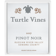 Load image into Gallery viewer, Wine Label Themed Artwork - Turtle Vines Wine Label Print on Canvas in a Floating Frame