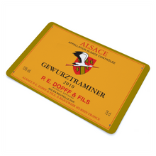 Load image into Gallery viewer, Wine Label Themed Decor - P.E. Dopff Gewurztraminer Wine Label Print on Metal Plate 8" x 12" Made in the USA