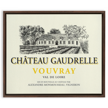 Load image into Gallery viewer, Wine Label Themed Artwork - Chateau Gaudrelle Wine Label Print on Canvas in a Floating Frame