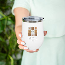 Load image into Gallery viewer, Wine Label Themed Drinkware - Chardonnay D'Alsace - Dopff au Moulin Label on 12oz Insulated Wine Tumbler