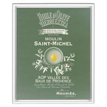Load image into Gallery viewer, Kitchen Themed Artwork - Moulin St Michel Olive Oil Label Print on Canvas in a Floating Frame