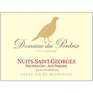 Wine Themed Wall Artwork - Domaine Des Perdrix Wine Label Printed on Rectangular Eco-Friendly Recycled Aluminum