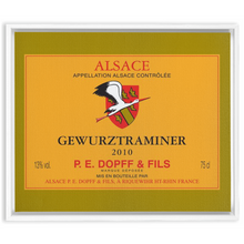 Load image into Gallery viewer, Wine Label Themed Artwork - P.E. Dopff Gewurztraminer Wine Label Print on Canvas in a Floating Frame