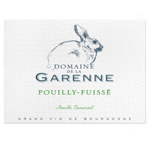 Wine Label Themed Jigsaw Puzzles - Domaine de la Garenne Label Print on 252 or 500 Pieces Puzzle - Made in America