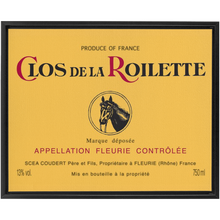 Load image into Gallery viewer, Wine Label Themed Artwork - Clos de la Roilette Wine Label Print on Canvas in a Floating Frame