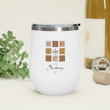 Load image into Gallery viewer, Wine Label Themed Drinkware - Chardonnay D&#39;Alsace - Dopff au Moulin Label on 12oz Insulated Wine Tumbler