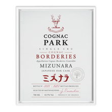 Load image into Gallery viewer, Cognac Label Themed Artwork - Cognac Park Mizunara Label Print on Canvas in a Floating Frame