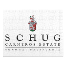 Load image into Gallery viewer, Wine Label Themed Jigsaw Puzzles - Schug Carneros Estate Label Print on 252 or 500 Pieces Puzzle - Made in America