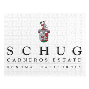 Wine Label Themed Jigsaw Puzzles - Schug Carneros Estate Label Print on 252 or 500 Pieces Puzzle - Made in America