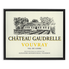 Load image into Gallery viewer, Wine Label Themed Artwork - Chateau Gaudrelle Wine Label Print on Canvas in a Floating Frame