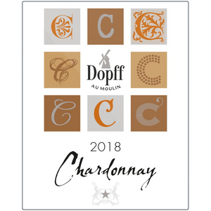 Wine Themed Wall Decor - Dopff Chardonnay 2018 Label on Eco-Friendly Recycled Aluminum