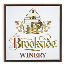 Load image into Gallery viewer, Wine Label Themed Artwork - Brookside Winery Label Print on Canvas in a Floating Frame