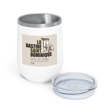 Load image into Gallery viewer, Wine Label Themed Drinkware - La Bastide Saint Dominique Winery Cotes du Rhone Wine Label on 12oz Insulated Wine Tumbler