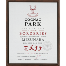 Load image into Gallery viewer, Cognac Label Themed Artwork - Cognac Park Mizunara Label Print on Canvas in a Floating Frame