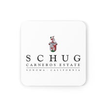 Load image into Gallery viewer, Home Bar Accessories - Wine Label Themed Gifts - Schug Carneros Estate Label Corkwood Coaster Set of 4
