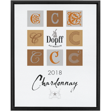 Load image into Gallery viewer, Wine Themed Artwork - Chardonnay D'Alsace - Dopff au Moulin Label Print on Canvas in a Floating Frame