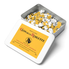 Load image into Gallery viewer, Wine Label Themed Jigsaw Puzzles - Clos de la Roilette Label Print on 252 or 500 Pieces Puzzle - Made in America