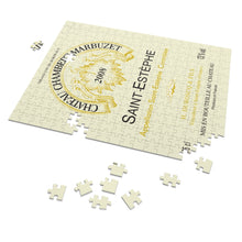 Load image into Gallery viewer, Wine Label Themed Jigsaw Puzzles - Chateau Chambert-Marbuzet bottle Label Print on 252 or 500 Pieces Puzzle - Made in America
