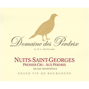 Wine Themed Wall Artwork - Domaine Des Perdrix Wine Label Printed on Rectangular Eco-Friendly Recycled Aluminum