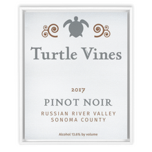 Load image into Gallery viewer, Wine Label Themed Artwork - Turtle Vines Wine Label Print on Canvas in a Floating Frame