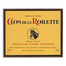 Load image into Gallery viewer, Wine Label Themed Artwork - Clos de la Roilette Wine Label Print on Canvas in a Floating Frame