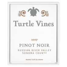 Load image into Gallery viewer, Wine Label Themed Artwork - Turtle Vines Wine Label Print on Canvas in a Floating Frame