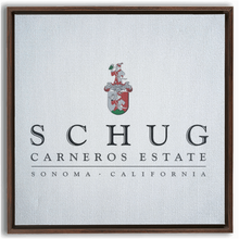 Load image into Gallery viewer, Wine Label Themed Artwork - Schug Carneros Estate Print on Canvas in a Floating Frame