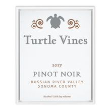 Load image into Gallery viewer, Wine Label Themed Artwork - Turtle Vines Wine Label Print on Canvas in a Floating Frame
