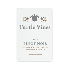 Load image into Gallery viewer, Wine Label Themed Wall Decor - Turtle Vines Wine Label Print on Metal Plate 8" x 12" Made in the USA