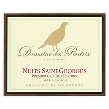 Load image into Gallery viewer, Wine Label Themed Artwork - Domaine des Perdrix Wine Label Print on Canvas in a Floating Frame