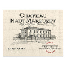 Load image into Gallery viewer, Wine Label Themed Jigsaw Puzzles - Chateau Haut-Marbuzet bottle Label Print on 252 or 500 Pieces Puzzle - Made in America