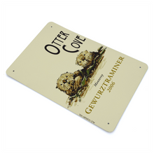 Load image into Gallery viewer, Wine Label Themed Wall Decor - Otter Cove Label Print on Metal Plate 8" x 12" Made in the USA